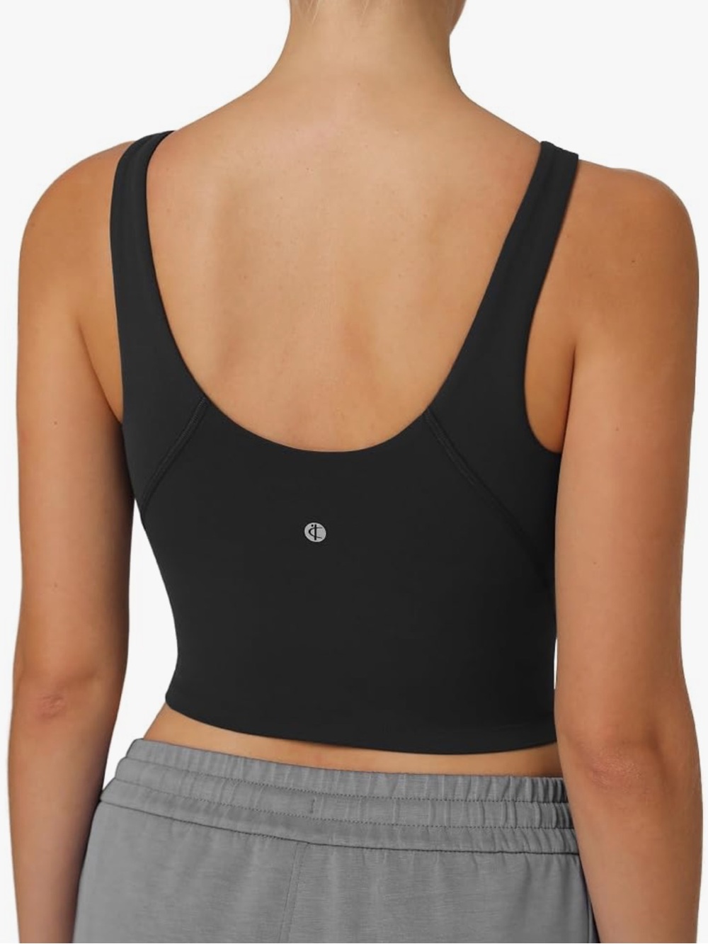 Colorfulkoala Black Women's Tank Top with Built in Bra L